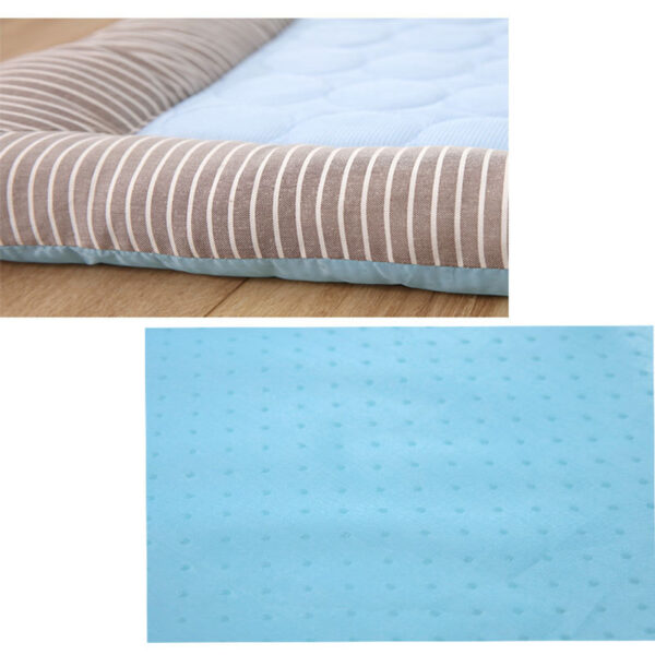 Pet Cooling Pad Bed For Dogs Cats Puppy Kitten Cool Mat Pet Blanket Ice Silk Material Soft For Summer Sleeping  Blue Breathable - Image 9