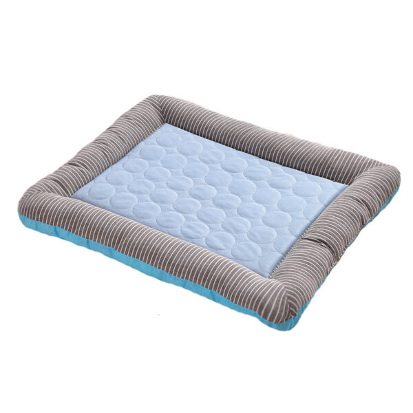 Pet Cooling Pad Bed For Dogs Cats Puppy Kitten Cool Mat Pet Blanket Ice Silk Material Soft For Summer Sleeping  Blue Breathable - Image 7