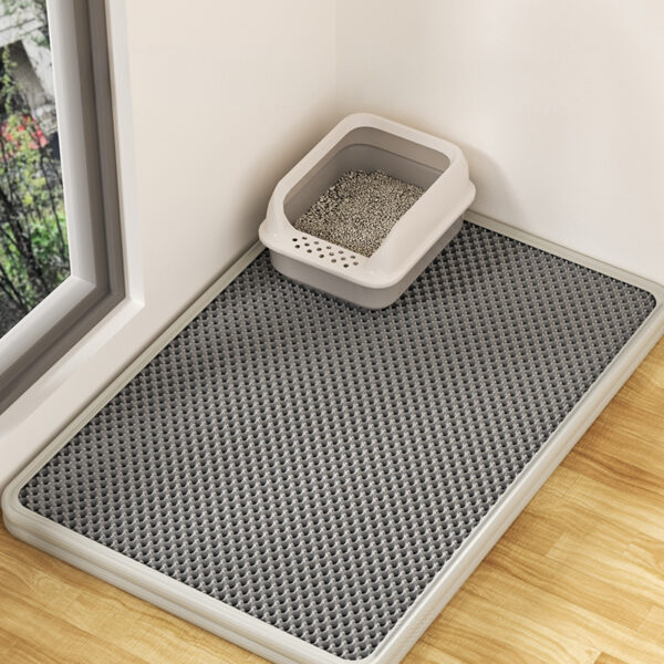 Cat Litter Mat Double Layer Waterproof Urine Trap Mat Easy To Clean Non-Slip Toilet Mats Cat Scratching Mat Large Foot Mats - Image 7