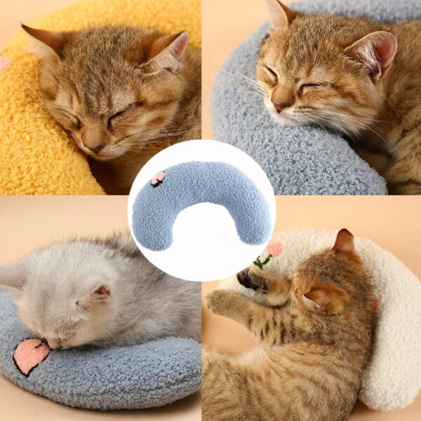 Little Pillow For Cats Fashion Neck Protector Deep Sleep Puppy U-Shaped Pillow Pets Pillow Kitten Headrest Dog Sleeping Pillow Pet Products - Image 8