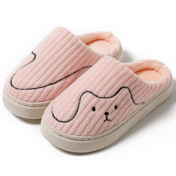 Striped Cat Slippers Indoor Couple Non-slip Floor Bedroom Slipper Winter Warm Plush House Shoes Women Men - Image 10