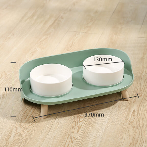 Pet Bowl Tilted Cat Double Bowls Protect Cervical Dog Drinker Food Bowl Dish Adjustable Spill-Proof Cat Feeder Pet Supplies - Image 6