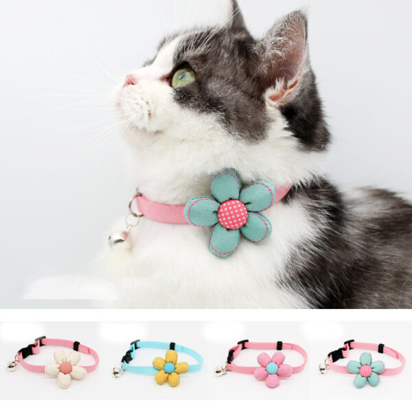 Pet Accessories Flowers Small Fresh Cat Bell Collar