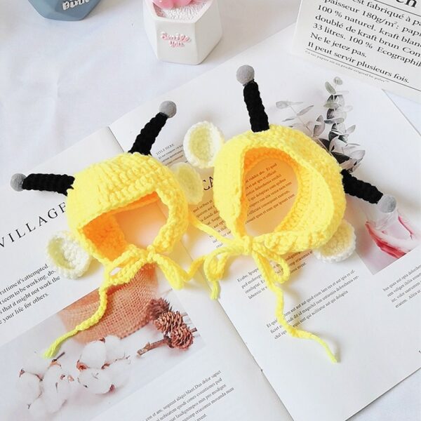 Cute Little Bee Headgear Cat Wool Knitted Hat -Free Shipping - Image 4