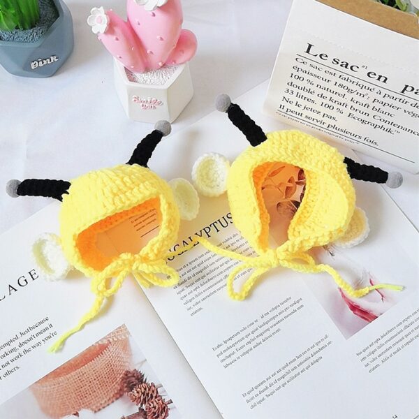 Cute Little Bee Headgear Cat Wool Knitted Hat -Free Shipping - Image 2