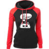 Stitched hooded and velvet long-sleeved sweater - Image 5