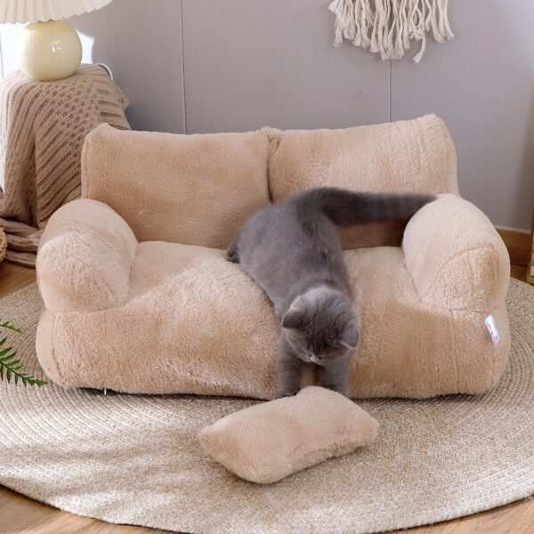 Luxury Cat Bed Sofa Winter Warm Cat Nest Pet Bed For Small Medium Dogs Cats Comfortable Plush Puppy Bed Pet Supplies - Image 2