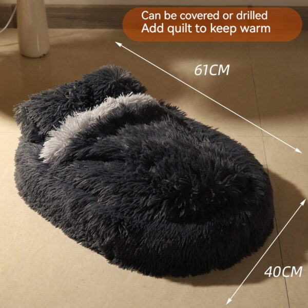 Long Wool Oval Plus Quilt Warm Cat Nest Winter Cat Products - Image 5