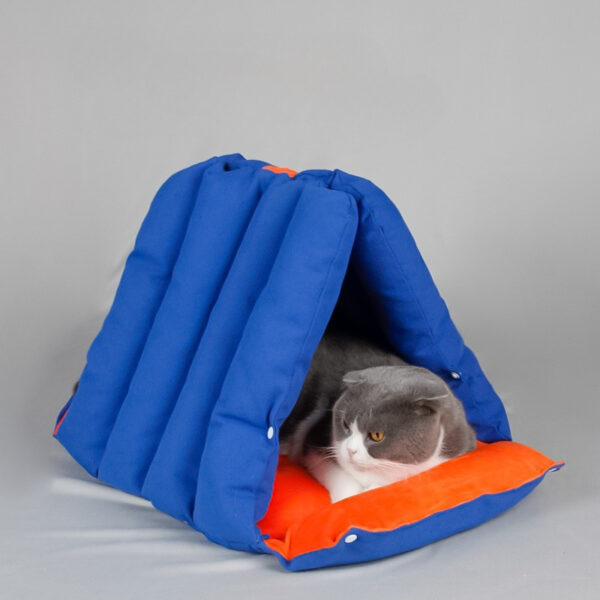 Triangular Sofa Cat Nest And Drilled Holes Can Be Combined And Deformed Multi-purpose Warm Autumn And Winter Pet Nests - Image 3