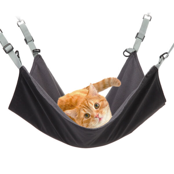 Small Cat And Dog Hanging Hammocks Can Be Used The Four Seasons With Plush And Waterproof Nylon Layer For Hanging Pet Supplies Pet Products - Image 5