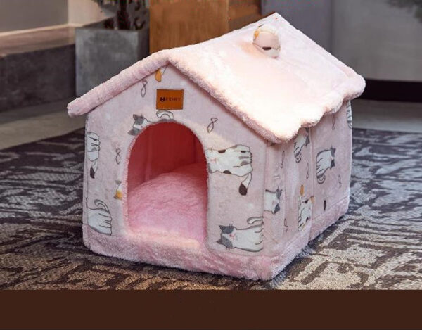 Foldable Pet House Cat Bed Winter Dog Villa Sleep Kennel Removable Nest Warm Enclosed Cave Sofa Pets Supplies - Image 8