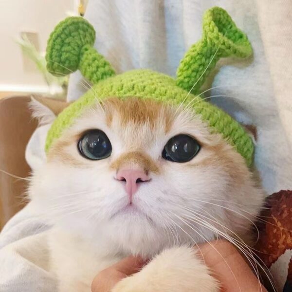 Cat Handmade Knitted Hat Feline Decoration Accessories - Image 2