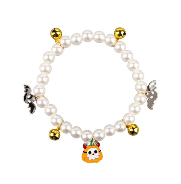 Pet Pearl Necklace Decoration Halloween Cat Collar - Image 7