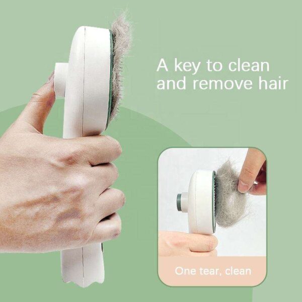 Cat Sterilization Comb Pet Brush For Shedding And Grooming Self-Cleaning Slicker Brush For Long And Short Hair - Image 9