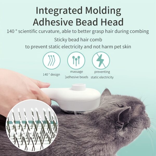 Cat Sterilization Comb Pet Brush For Shedding And Grooming Self-Cleaning Slicker Brush For Long And Short Hair - Image 3