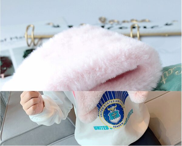 Children's Windproof Plush Thick Knitted Warm Cute Scarf - Image 5