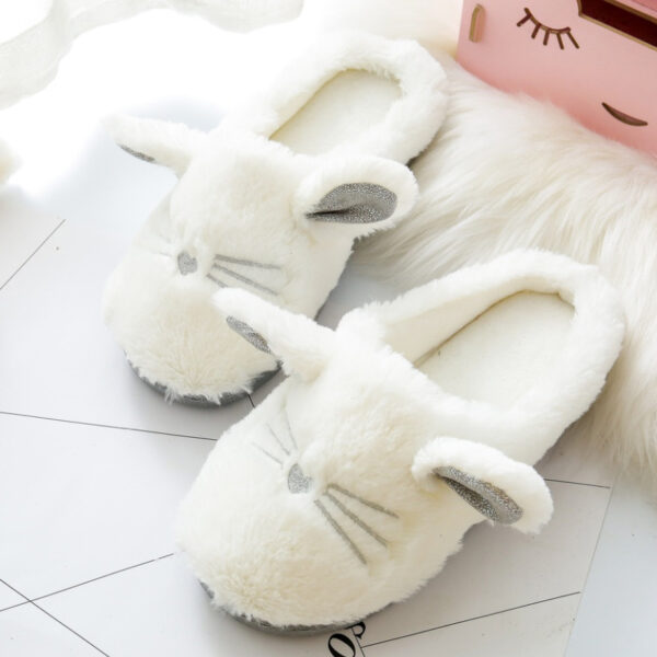 Cute White Cat Home Slippers Soft Plush Free Shipping - Image 5