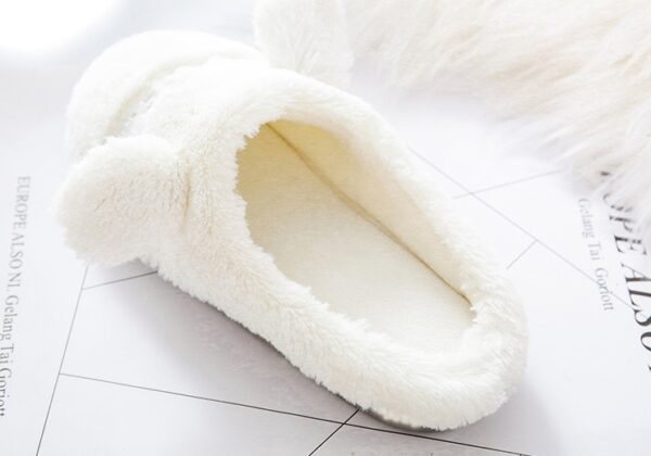 Cute White Cat Home Slippers Soft Plush Free Shipping - Image 4