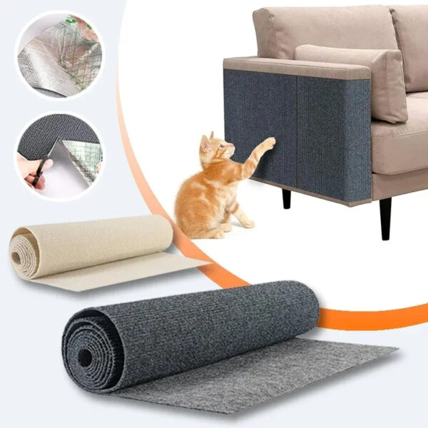 Self-Adhesive Carpet Cats Scratch Board Wall Anti Cat Scratch Sofa DIY Cats Scratch Board Sofa Protection Paws Sharpen Trimmable Pet Products