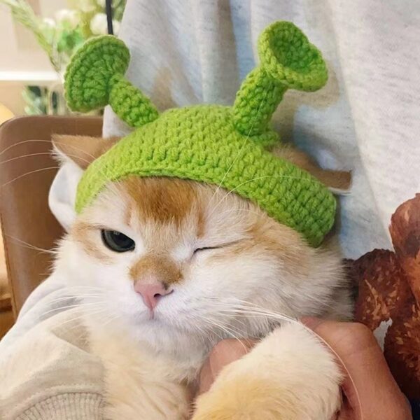 Cat Handmade Knitted Hat Feline Decoration Accessories - Image 5