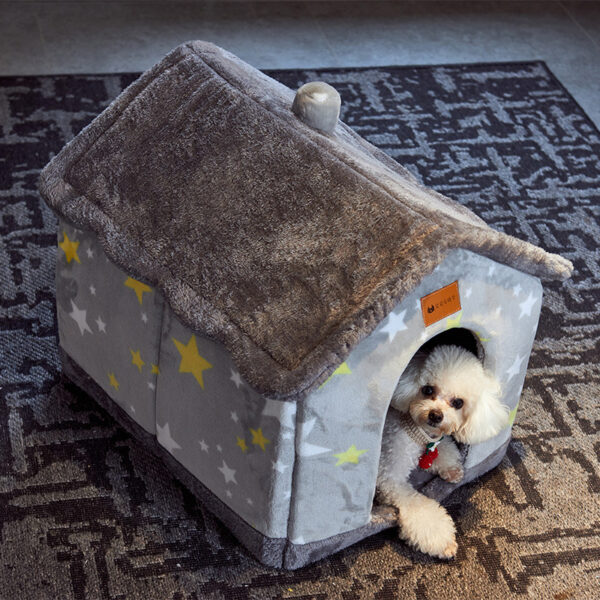 Foldable Pet House Cat Bed Winter Dog Villa Sleep Kennel Removable Nest Warm Enclosed Cave Sofa Pets Supplies - Image 6