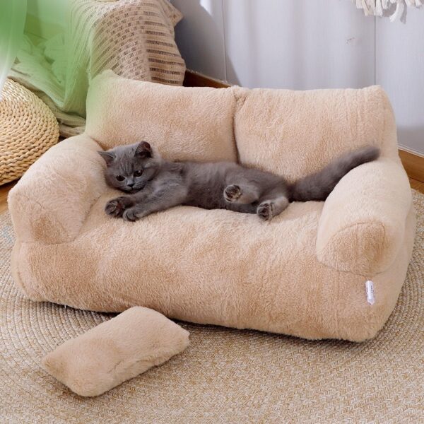 Luxury Cat Bed Sofa Winter Warm Cat Nest Pet Bed For Small Medium Dogs Cats Comfortable Plush Puppy Bed Pet Supplies - Image 6