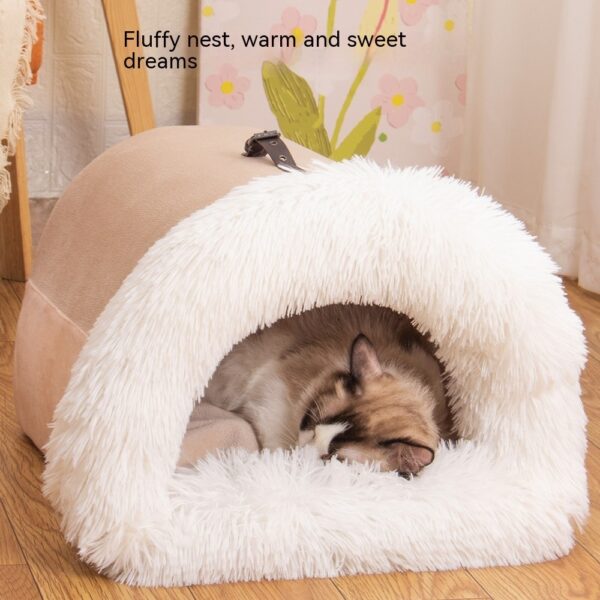 New Splice Portable Cat Nest Portable Autumn And Winter Warm Dog Nest Moisture-proof Long Fur Cat Nest Cross Border Pet Nest