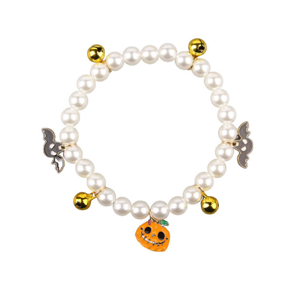 Pet Pearl Necklace Decoration Halloween Cat Collar - Image 6