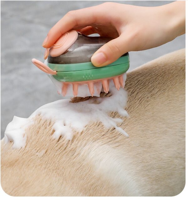 New 2 In 1 Pet Cat Dog Cleaning Bathing Massage Shampoo Soap Dispensing Grooming Brush Pets Supplies - Image 5