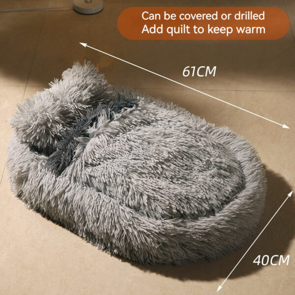 Long Wool Oval Plus Quilt Warm Cat Nest Winter Cat Products - Image 3