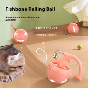 Smart Interactive Cat Toy Ball USB Rechargeable Moving Rolling Ball USB Rechargeable Ball Smart Moving Pets Toy Self-Play Pet Products