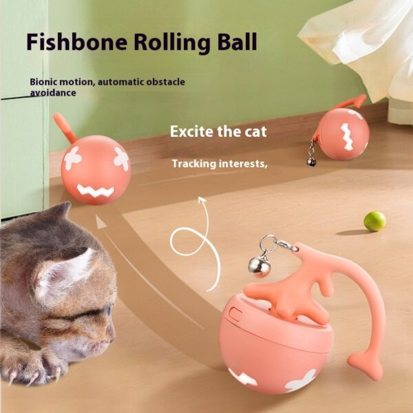 Smart Interactive Cat Toy Ball USB Rechargeable Moving Rolling Ball USB Rechargeable Ball Smart Moving Pets Toy Self-Play Pet Products