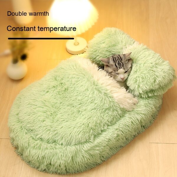 Long Wool Oval Plus Quilt Warm Cat Nest Winter Cat Products