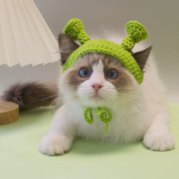 Cat Handmade Knitted Hat Feline Decoration Accessories - Image 6