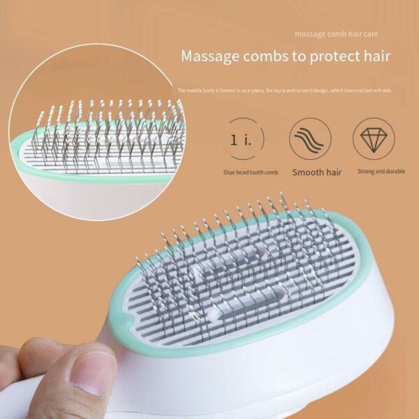 Cat Sterilization Comb Pet Brush For Shedding And Grooming Self-Cleaning Slicker Brush For Long And Short Hair - Image 4