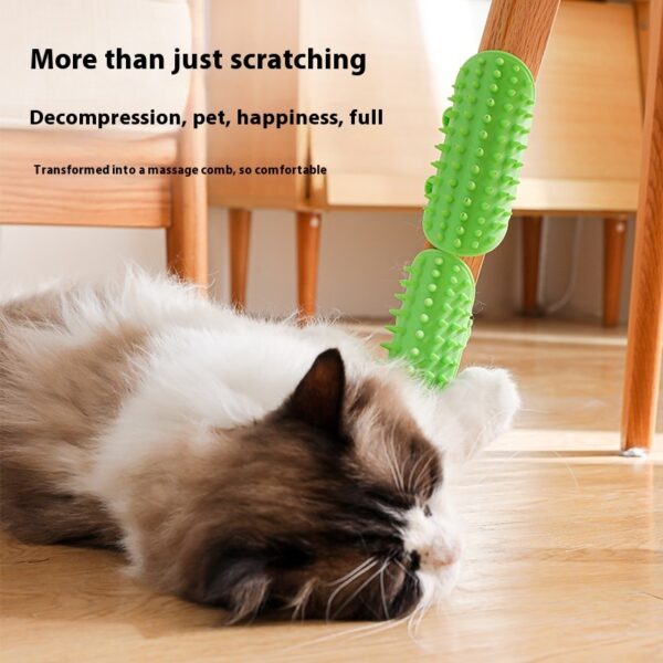 Pets Cat Hair Removal Massage Comb Cats Scratching Rubbing Brush Kitten Grooming Self Cleaning Wall Corner Cat Scratcher Combs Pet Products - Image 4