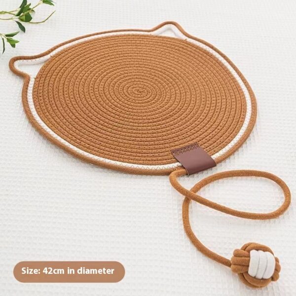 Braided Cotton Rope Cat Claw Mat Self Hi Ball One Piece Sleeping Mat Washable Anti Sticky Scratching Artifact Cat Scratching Mat Pet Products - Image 5