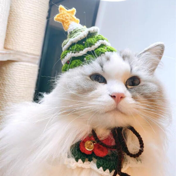 Cat Christmas Handmade Woolen Hat Pet Hat