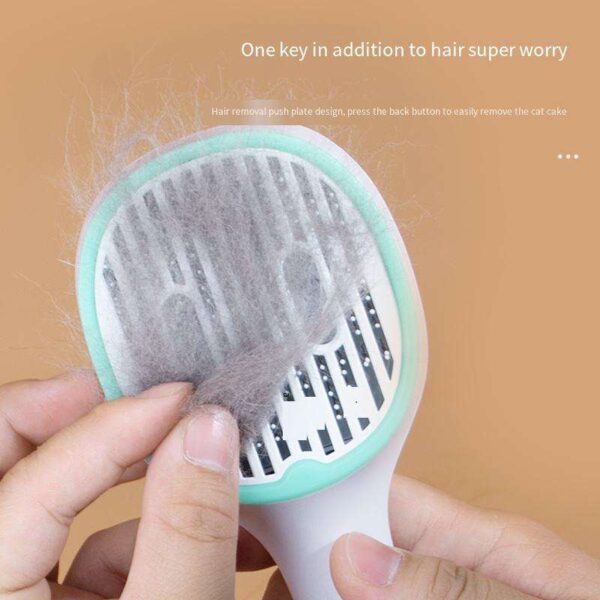 Cat Sterilization Comb Pet Brush For Shedding And Grooming Self-Cleaning Slicker Brush For Long And Short Hair - Image 7