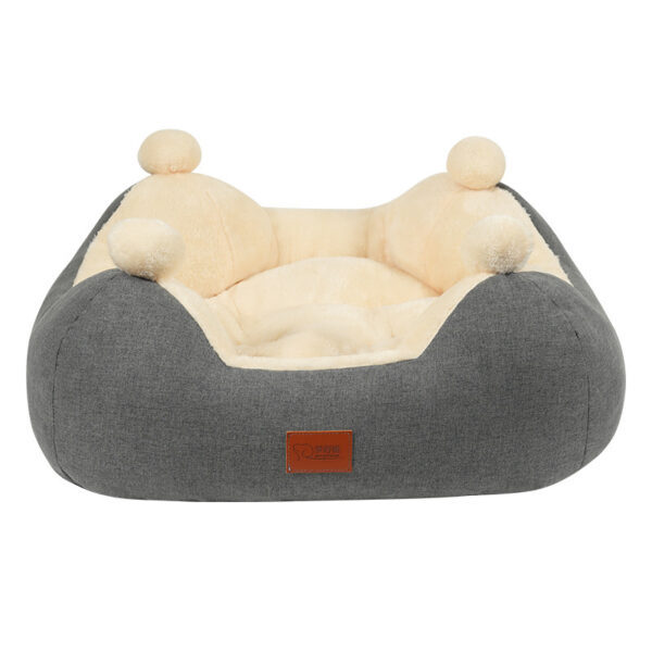 Warm Winter Cat Nest  Open Rabbit Velvet Square Nest Thick Pet Nest Universal Pet Supplies For All Four Seasons - Image 3