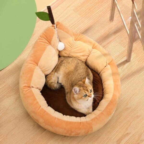 Cute Cat House Warm Soft Cotton Cat Bed Kennel Cozy Nest - Image 6