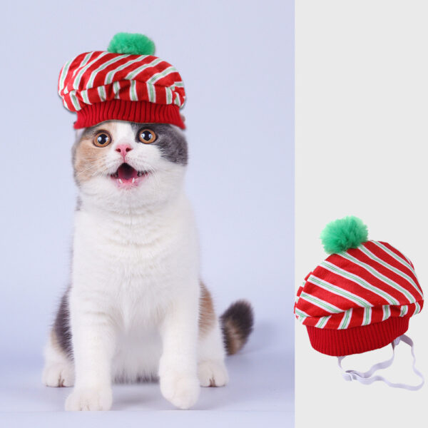 Striped Hat Headgear Cat Ornaments Cat Headgear With Ears Free Shippping