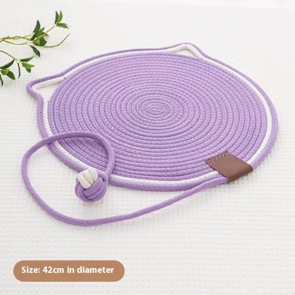 Braided Cotton Rope Cat Claw Mat Self Hi Ball One Piece Sleeping Mat Washable Anti Sticky Scratching Artifact Cat Scratching Mat Pet Products - Image 4