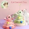 4 Levels Cat Toy Tower Turntable Roller Balls Toys Interactive Intelligence Pets Toys Training Track Puzzle Funny Games Accessories Pet Products