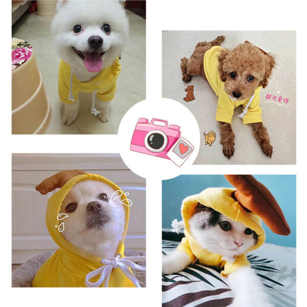 Cute Fruit Clothes For Small Dogs Hoodies Winter Warm Fleece Pet Clothing Puppy Cat Costume Coat For French Chihuahua Outfit