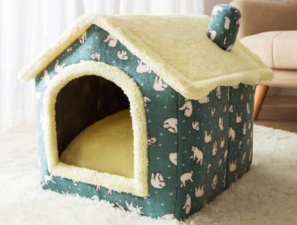 Foldable Pet House Cat Bed Winter Dog Villa Sleep Kennel Removable Nest Warm Enclosed Cave Sofa Pets Supplies - Image 9