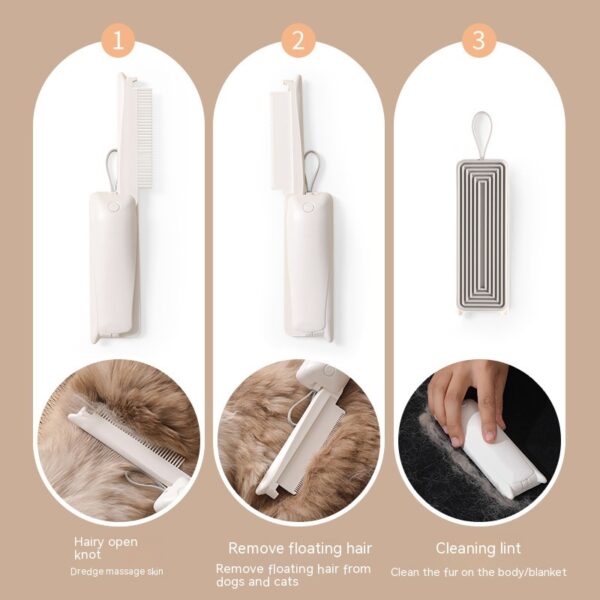 Cat Groomer Pet Hair Removal Brush Cat Grooming Brush Dog Cat Massage Epilator To Remove Floating Hair Cat Hair Dog Pet Supplies - Image 5