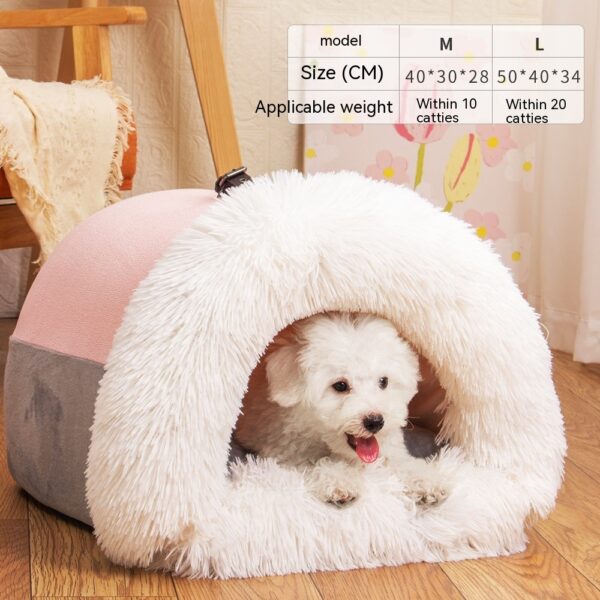 New Splice Portable Cat Nest Portable Autumn And Winter Warm Dog Nest Moisture-proof Long Fur Cat Nest Cross Border Pet Nest - Image 7