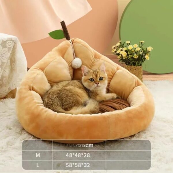 Cute Cat House Warm Soft Cotton Cat Bed Kennel Cozy Nest - Image 2