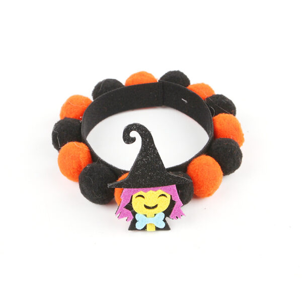 Halloween Cat Pet Fur Ball Collar Pumpkin Accessories - Image 2